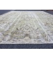 7x10 faded beige green rug, area rug , 7'1 X 9'10 rug for living room, wool rug