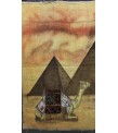 Great Pyramids of Giza, in the foreground a traditionally decorated camel