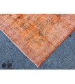 7x10 boho orange area rug, rustic rug, bedroom rug, 6'11 X 10'3 hand woven rug