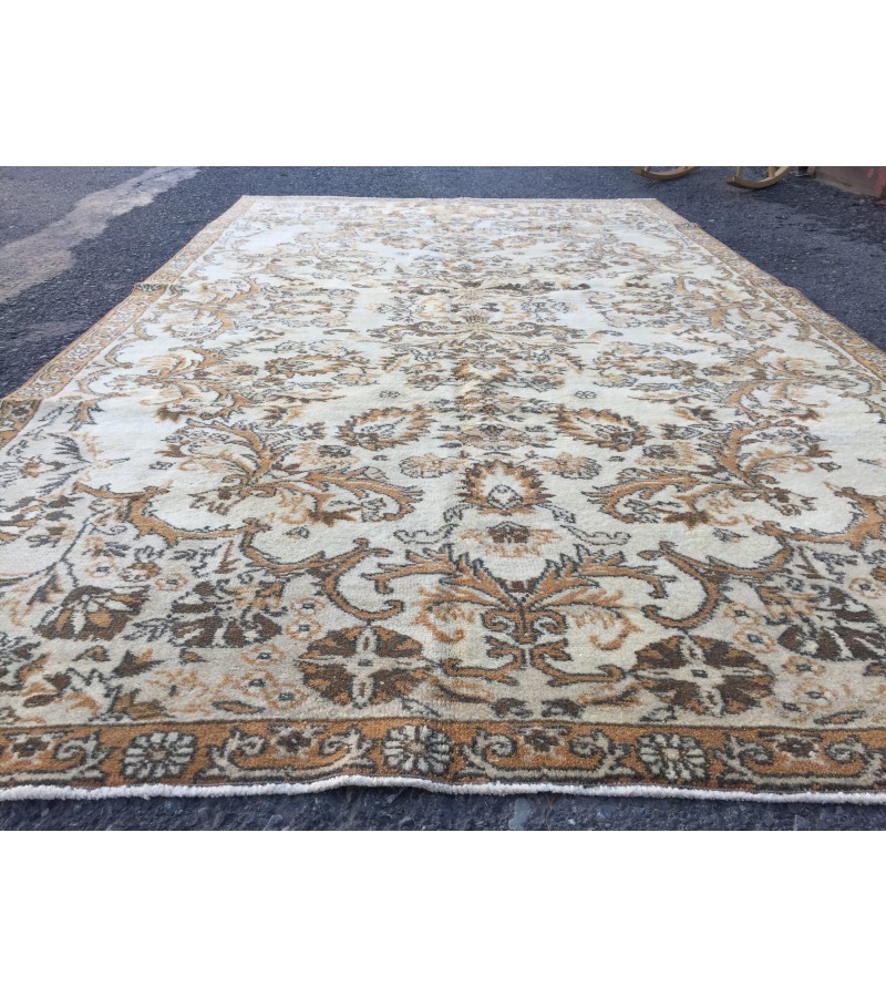 5x9 retro Turkish rug , Hand woven rug, Vintage rug , handmade rug, 5'4 X 9'1