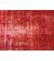Red Turkish rug , 7x11 overdyed red area rug 7'2 X 10'6 , Living room rug, Bedroom rug , kitchen rug
