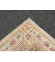 7x10 floral dining room rug, beige Vintage rug , 7'1 X 10'4 , living room rug , boho rug