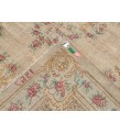 7x10 floral dining room rug, beige Vintage rug , 7'1 X 10'4 , living room rug , boho rug