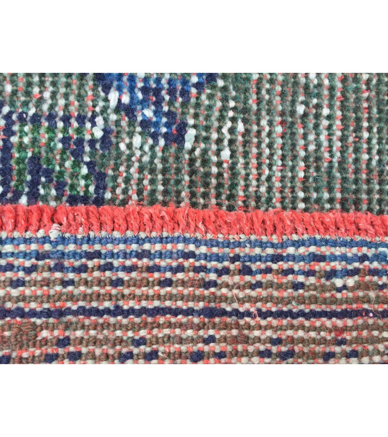 3x11 rustic corridor rug, geometric runner , 3'5 X 10'11 faded kitchen runner