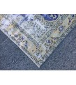 4x6 distressed Turkish rug , bedroom rug, 4' X 6'2 Blue Beige Handmade vintage rug