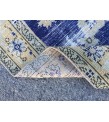 4x6 distressed Turkish rug , bedroom rug, 4' X 6'2 Blue Beige Handmade vintage rug
