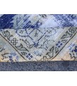 4x6 distressed Turkish rug , bedroom rug, 4' X 6'2 Blue Beige Handmade vintage rug
