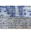 4x6 distressed Turkish rug , bedroom rug, 4' X 6'2 Blue Beige Handmade vintage rug