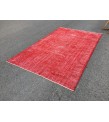 5x9 red bed plan rug, Living room rug , 5'5 X 9' Vintage rug