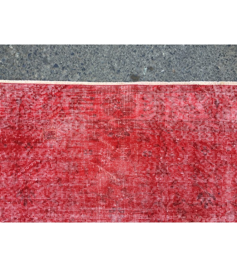5x9 red bed plan rug, Living room rug , 5'5 X 9' Vintage rug