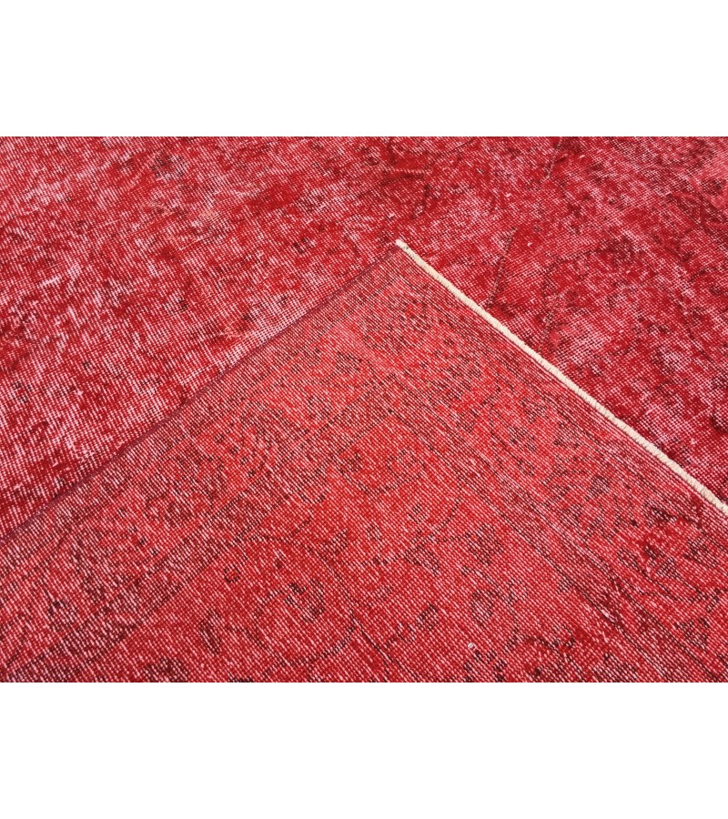 5x9 red bed plan rug, Living room rug , 5'5 X 9' Vintage rug