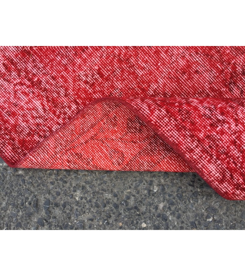 5x9 red bed plan rug, Living room rug , 5'5 X 9' Vintage rug