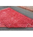 5x9 red bed plan rug, Living room rug , 5'5 X 9' Vintage rug