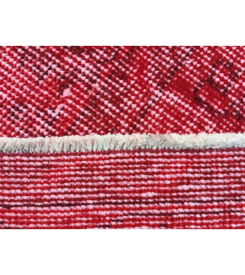 5x9 red bed plan rug, Living room rug , 5'5 X 9' Vintage rug