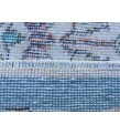 7x10 Abstract Area Rug , Woven Wool Rug , 6'11 X 10'1 Beige Blue Rug