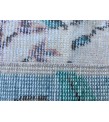 7x10 Abstract Area Rug , Woven Wool Rug , 6'11 X 10'1 Beige Blue Rug