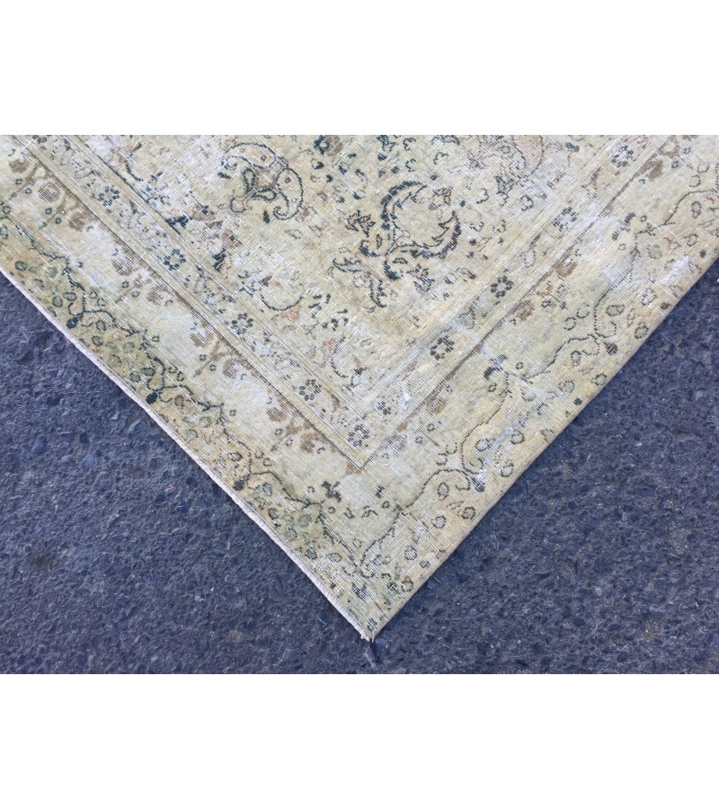 5x8 beige kitchen rug, bed plan rug, Turkish handmade rug, 4'8 X 7'5 retro rug