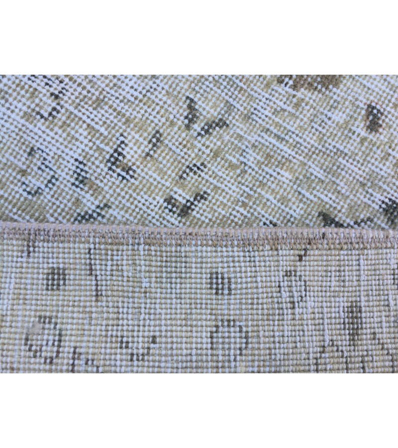 5x8 beige kitchen rug, bed plan rug, Turkish handmade rug, 4'8 X 7'5 retro rug