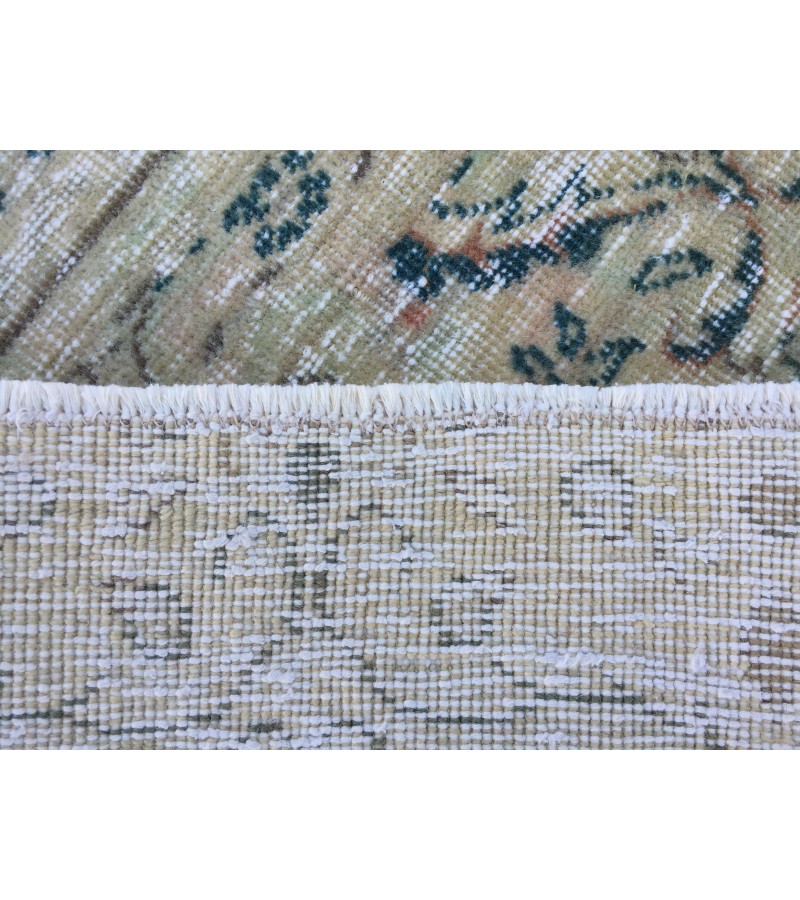 5x8 beige kitchen rug, bed plan rug, Turkish handmade rug, 4'8 X 7'5 retro rug