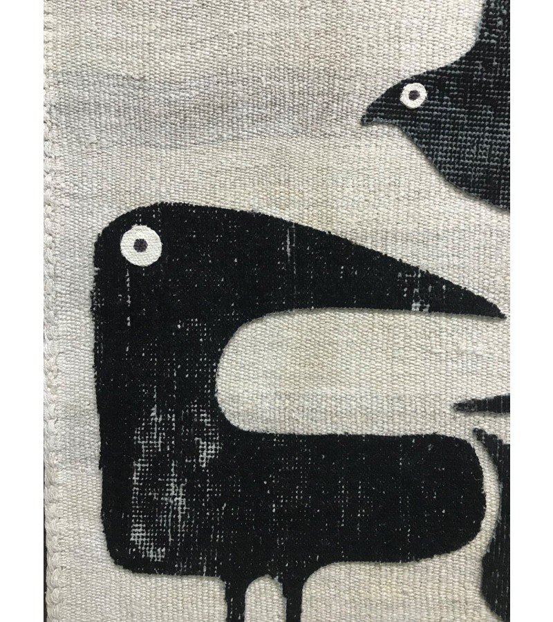 Wings and Weavings: Bird's Portrait on Rug