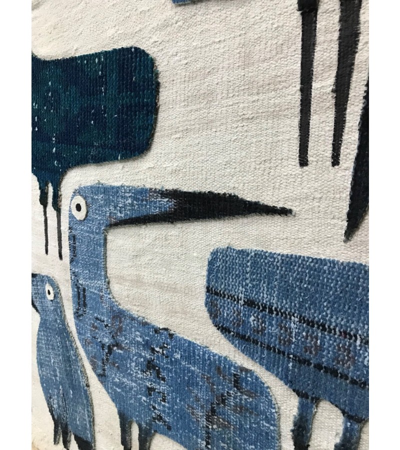 Wings and Weavings: Bird's Portrait on Rug