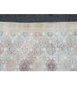 6x9 minimal floral area rug, hand knotted Turkish rug , 6'5 X 9 retro rug