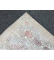 6x9 minimal floral area rug, hand knotted Turkish rug , 6'5 X 9 retro rug