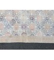 6x9 minimal floral area rug, hand knotted Turkish rug , 6'5 X 9 retro rug