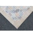 6x9 minimal floral area rug, hand knotted Turkish rug , 6'5 X 9 retro rug