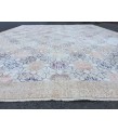 6x9 minimal floral area rug, hand knotted Turkish rug , 6'5 X 9 retro rug