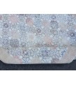 6x9 minimal floral area rug, hand knotted Turkish rug , 6'5 X 9 retro rug