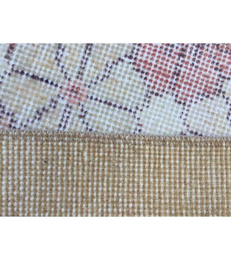 6x9 minimal floral area rug, hand knotted Turkish rug , 6'5 X 9 retro rug