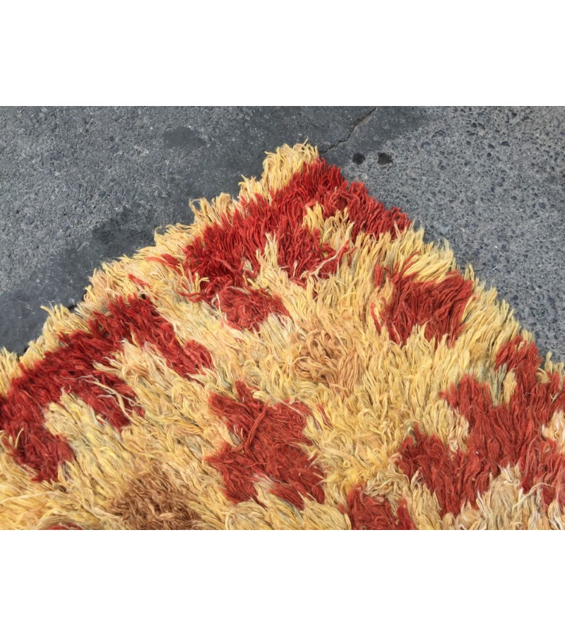 Shaggy Rug 8x11 , Moroccan Rug , Muted Throw rug , 7'7 X 10'10 Tulu Turkish Rug , Nomadic Rug , Soft rug