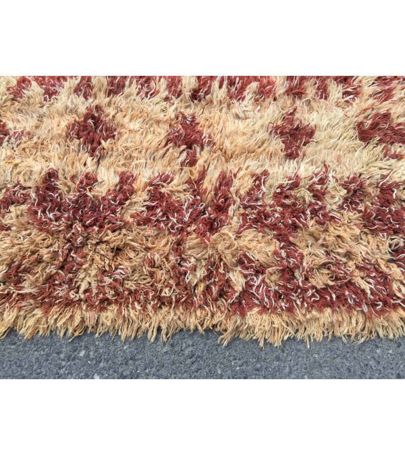 Shaggy Rug 8x11 , Moroccan Rug , Muted Throw rug , 7'7 X 10'10 Tulu Turkish Rug , Nomadic Rug , Soft rug