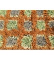 6x10 Vintage Orange shaggy rug, Moroccan rug 6x9 , Turkish Tulu rug , 6 X 9'6 handmade decor rug