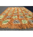 6x10 Vintage Orange shaggy rug, Moroccan rug 6x9 , Turkish Tulu rug , 6 X 9'6 handmade decor rug