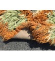 6x10 Vintage Orange shaggy rug, Moroccan rug 6x9 , Turkish Tulu rug , 6 X 9'6 handmade decor rug