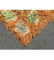 6x10 Vintage Orange shaggy rug, Moroccan rug 6x9 , Turkish Tulu rug , 6 X 9'6 handmade decor rug