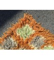 6x10 Vintage Orange shaggy rug, Moroccan rug 6x9 , Turkish Tulu rug , 6 X 9'6 handmade decor rug