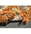 6x10 Vintage Orange shaggy rug, Moroccan rug 6x9 , Turkish Tulu rug , 6 X 9'6 handmade decor rug
