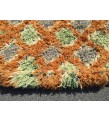 6x10 Vintage Orange shaggy rug, Moroccan rug 6x9 , Turkish Tulu rug , 6 X 9'6 handmade decor rug