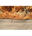 6x10 Vintage Orange shaggy rug, Moroccan rug 6x9 , Turkish Tulu rug , 6 X 9'6 handmade decor rug