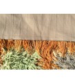 6x10 Vintage Orange shaggy rug, Moroccan rug 6x9 , Turkish Tulu rug , 6 X 9'6 handmade decor rug