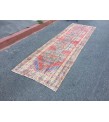 3x10 distressed vintage runner, entryway runner, 3'1 X 9'10 woven runner