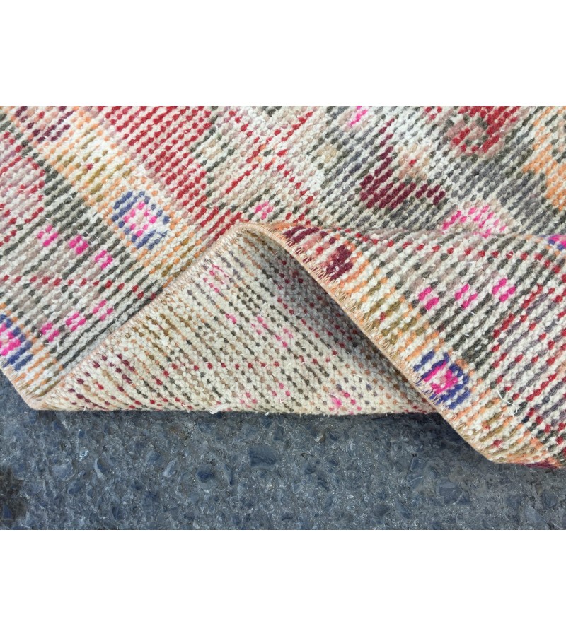 3x10 distressed vintage runner, entryway runner, 3'1 X 9'10 woven runner