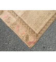 5x8 vintage area rug, retro beige brown bedroom rug, 5' X 7'9 hand woven rug