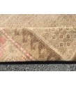 5x8 vintage area rug, retro beige brown bedroom rug, 5' X 7'9 hand woven rug