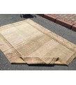 5x8 vintage area rug, retro beige brown bedroom rug, 5' X 7'9 hand woven rug