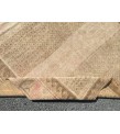 5x8 vintage area rug, retro beige brown bedroom rug, 5' X 7'9 hand woven rug