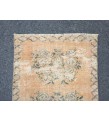 3x11 floral orange beige runner, retro runner, corridor rug , 2'6 X 11' boho runner